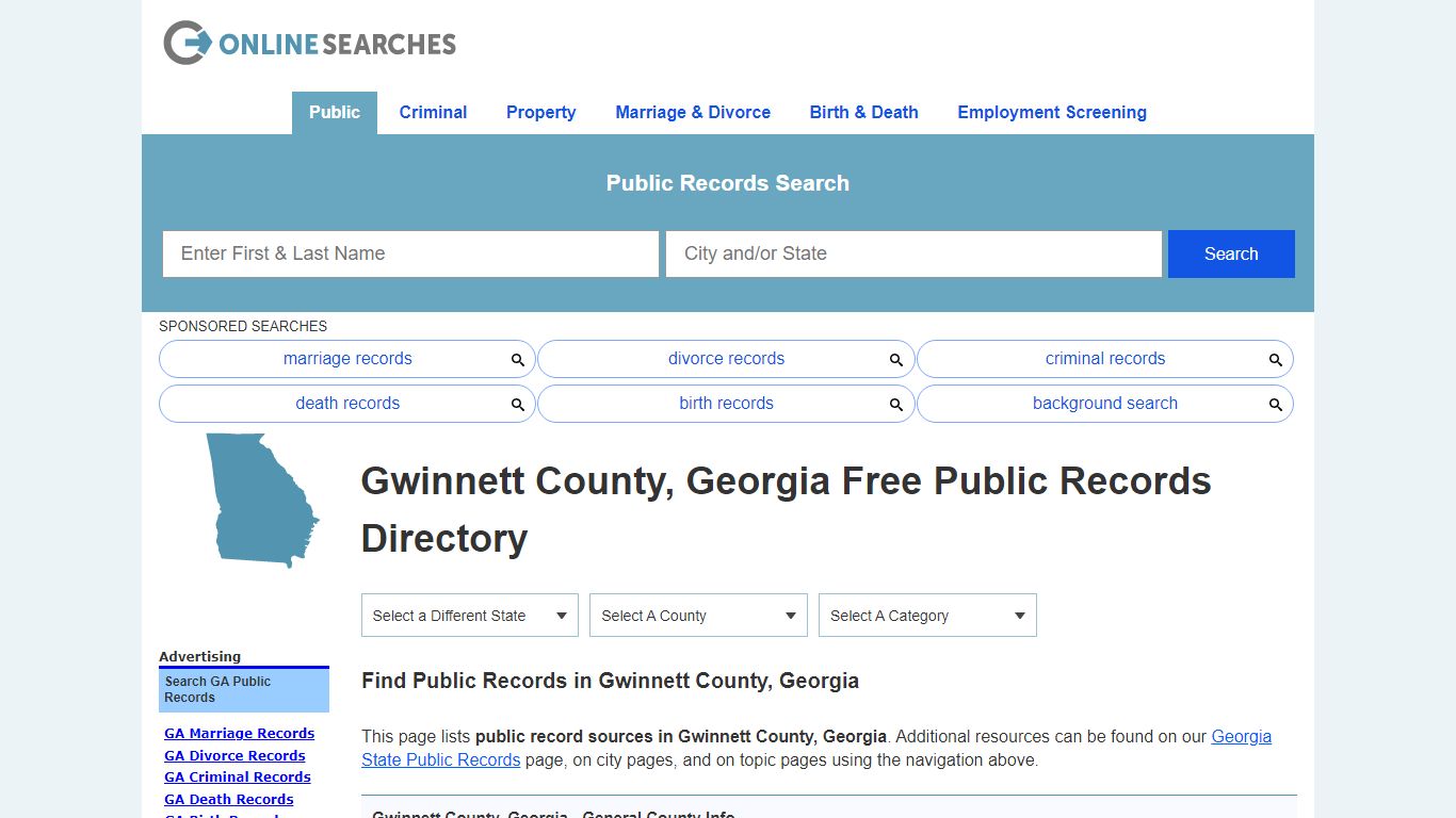 Gwinnett County, Georgia Public Records Directory